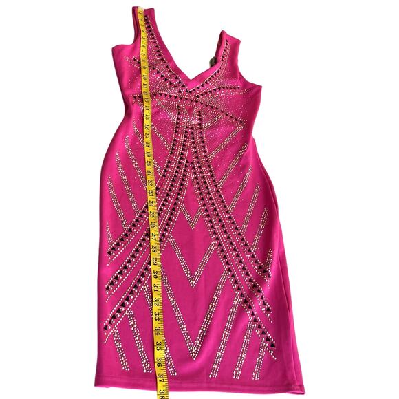 Lipsy London Bodycon Dress Women US 8 Pink Evening Sleeveless Barbiecore Party - Picture 7 of 14